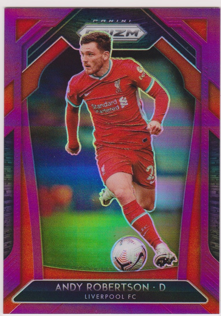 #099. BREAKAWAY VIOLET PRIZM - 244. ANDY ROBERTSON - LIVERPOOL - CARD 82 OF 99
