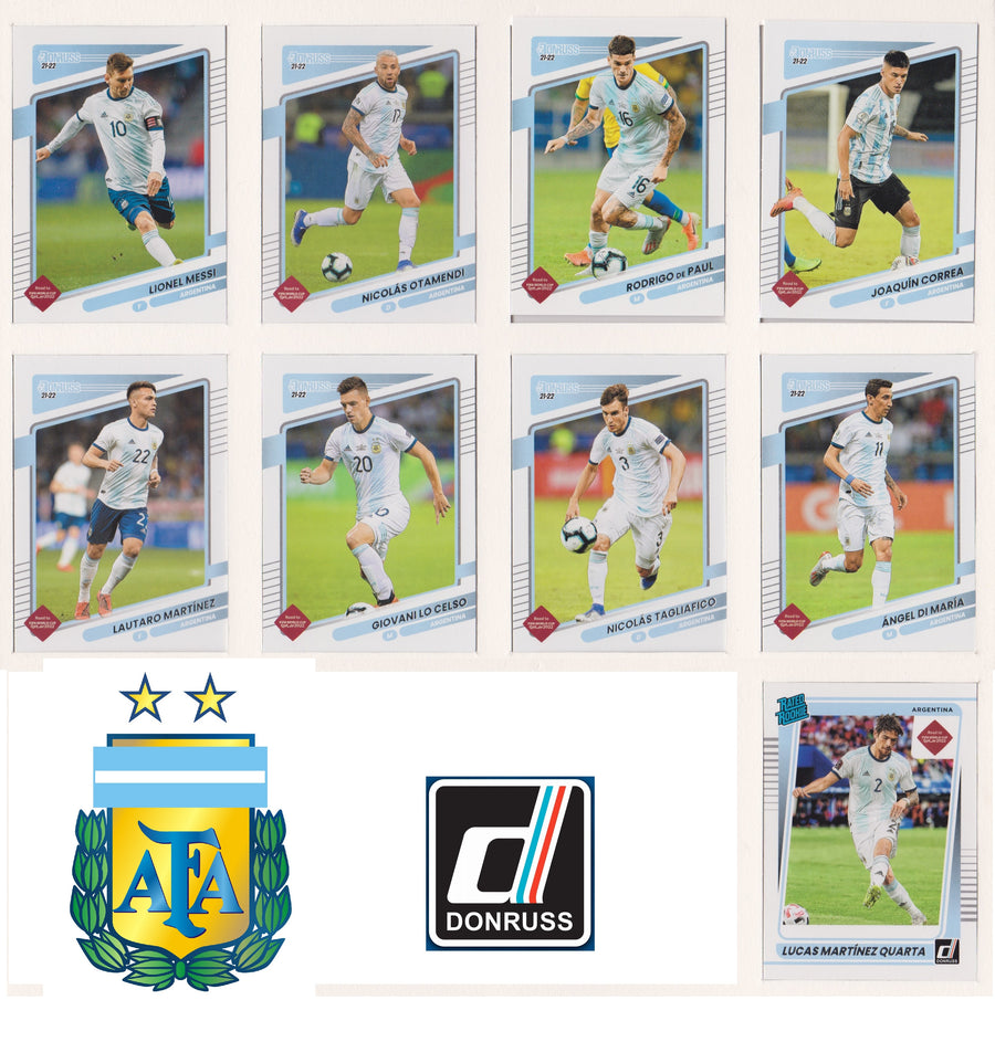 ARGENTINA - COMPLETE TEAMSET - DONRUSS ROAD TO QATAR 2022 - BASE