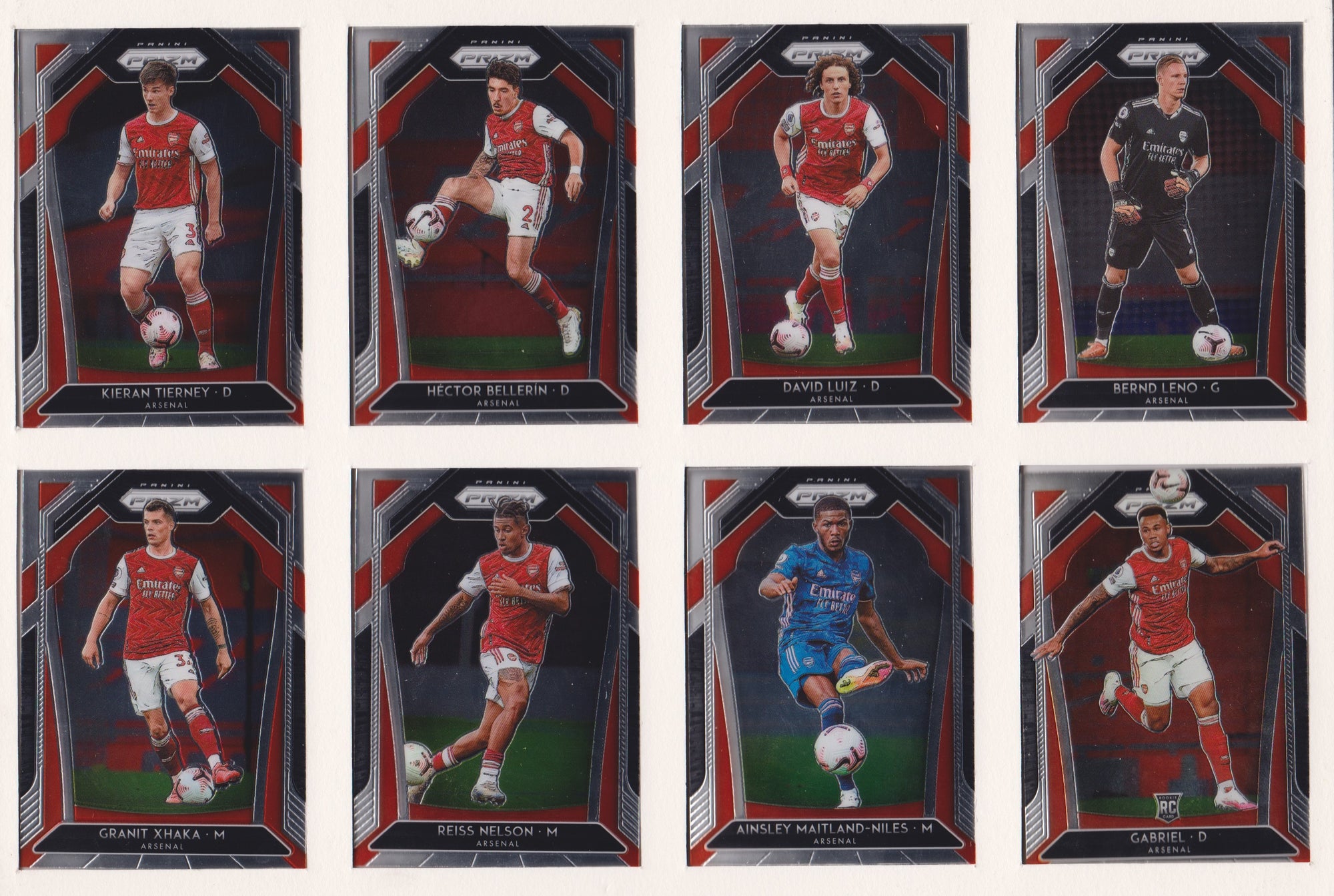 ARSENAL - KOMPLETT SETT MED PANINI PRIZM PREMIER LEAGUE 2020/21