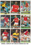 000. ARSENAL - KOMPLETT SETT MED MERLIN`S PREMIER GOLD 1998