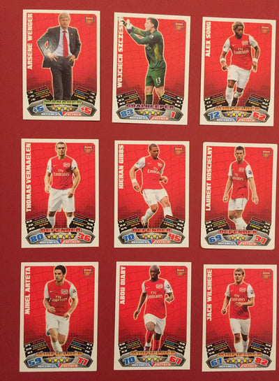 ARSENAL FOTBALLKORT FRA SESONGEN 2011/12