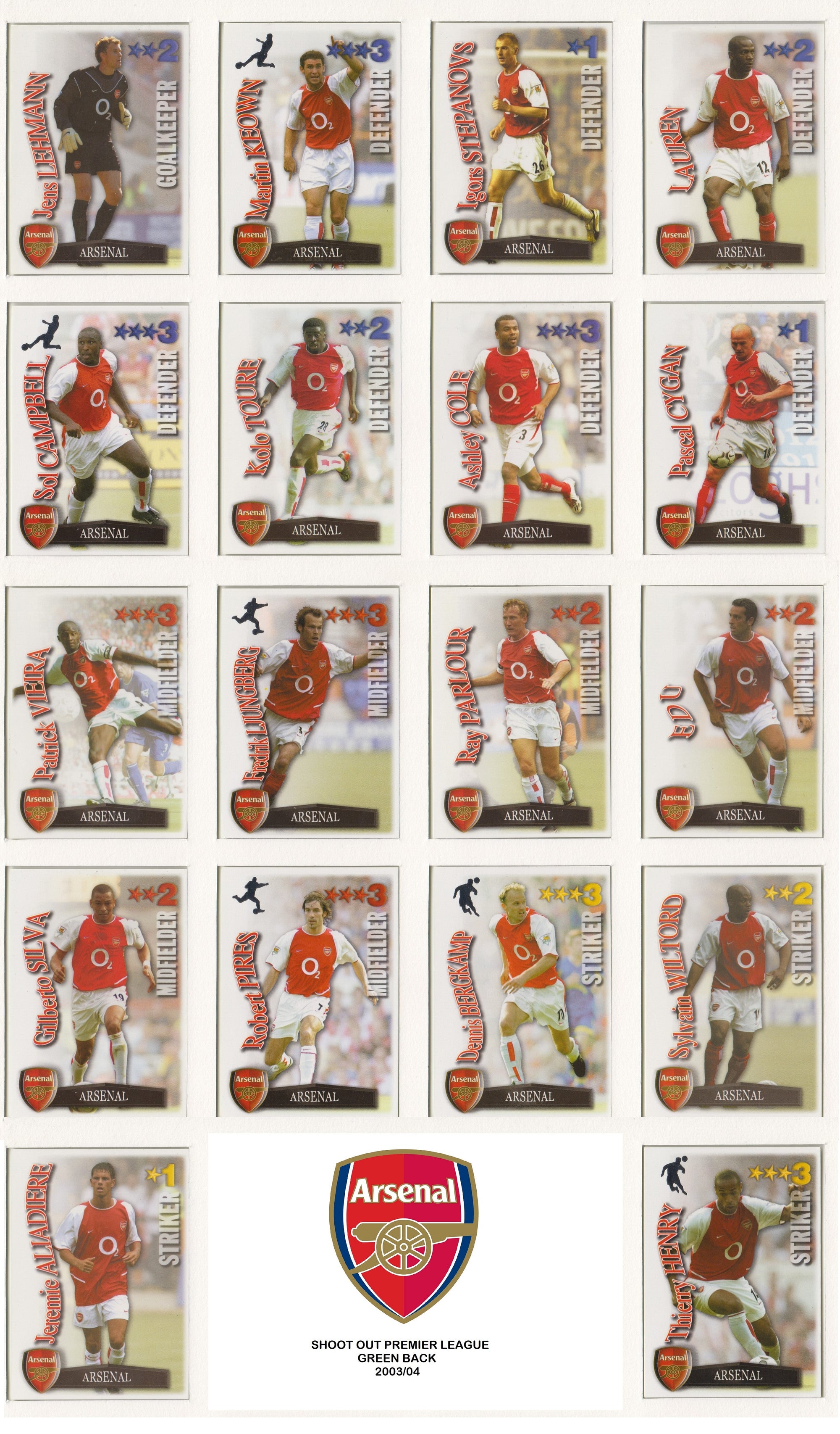 000. ARSENAL - SHOOT OUT PREMIER LEAGUE 2003/04