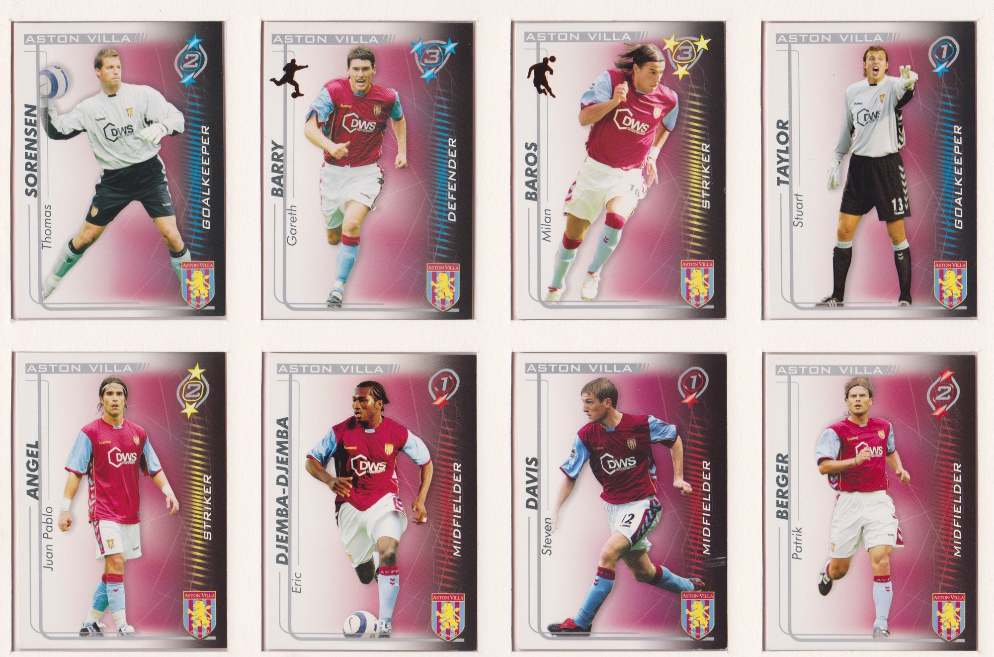 000. ASTON VILLA - KOMPLETT SETT MED SHOOT OUT PREMIER LEAGUE 2005/06