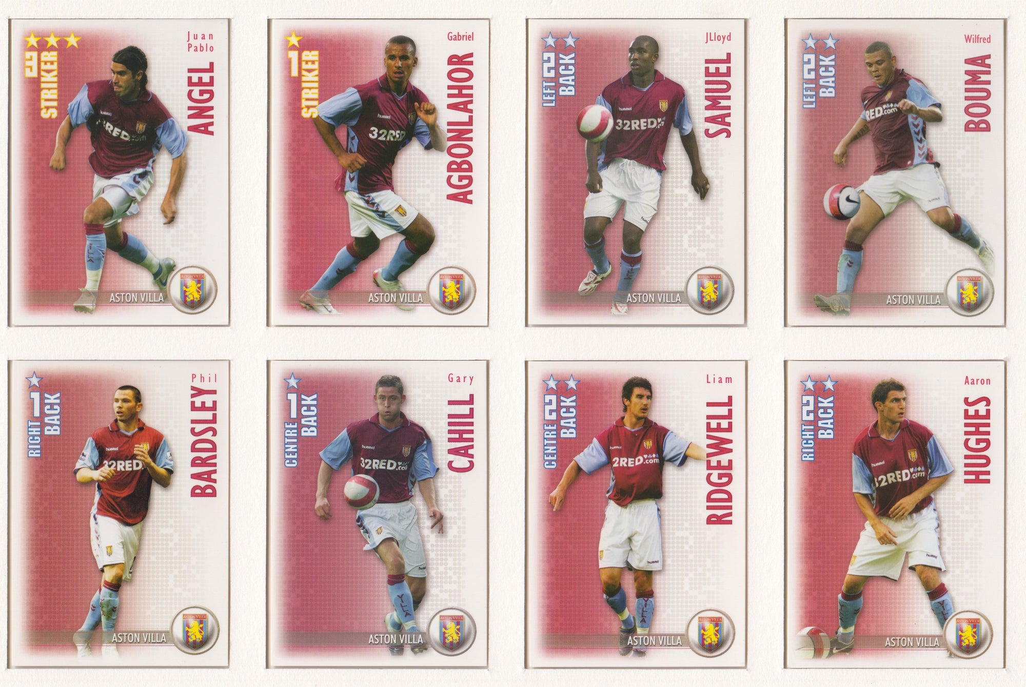 000. ASTON VILLA - KOMPLETT SETT MED SHOOT OUT PREMIER LEAGUE 2006/07 - INCL UPDATE