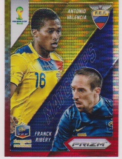 011. FRANK RIBERY & ANTONIO VALENCIA - MATCHUPS - YELLOW AND RED PRIZM