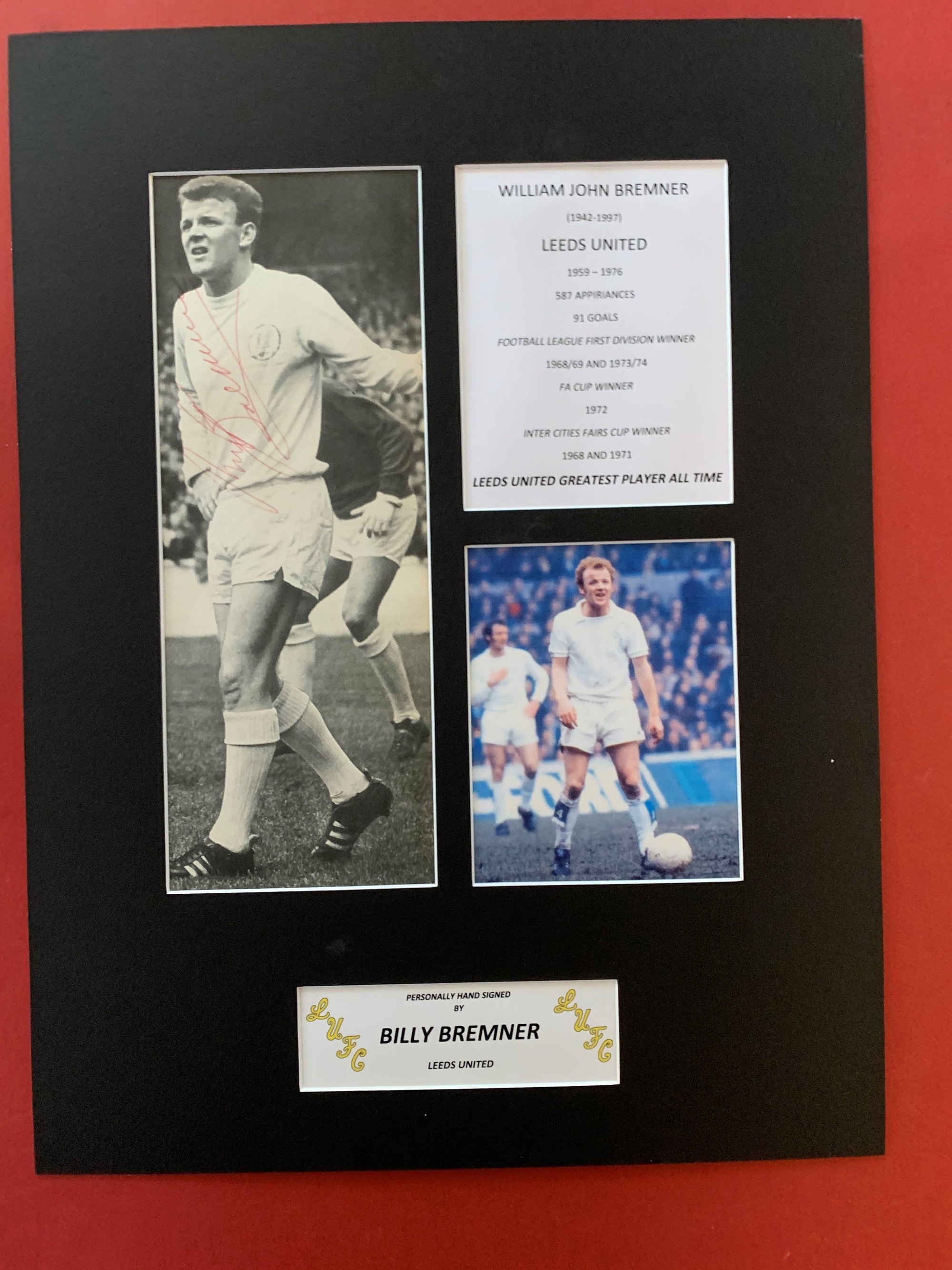 BILLY BREMNER - SIGNERT BILDE MED EKTEHETSBEVIS/COA