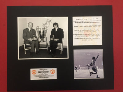 GEORGE BEST - SIGNERT BILDE MED EKTEHETSBEVIS/COA