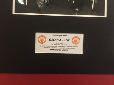 GEORGE BEST - SIGNERT BILDE MED EKTEHETSBEVIS/COA