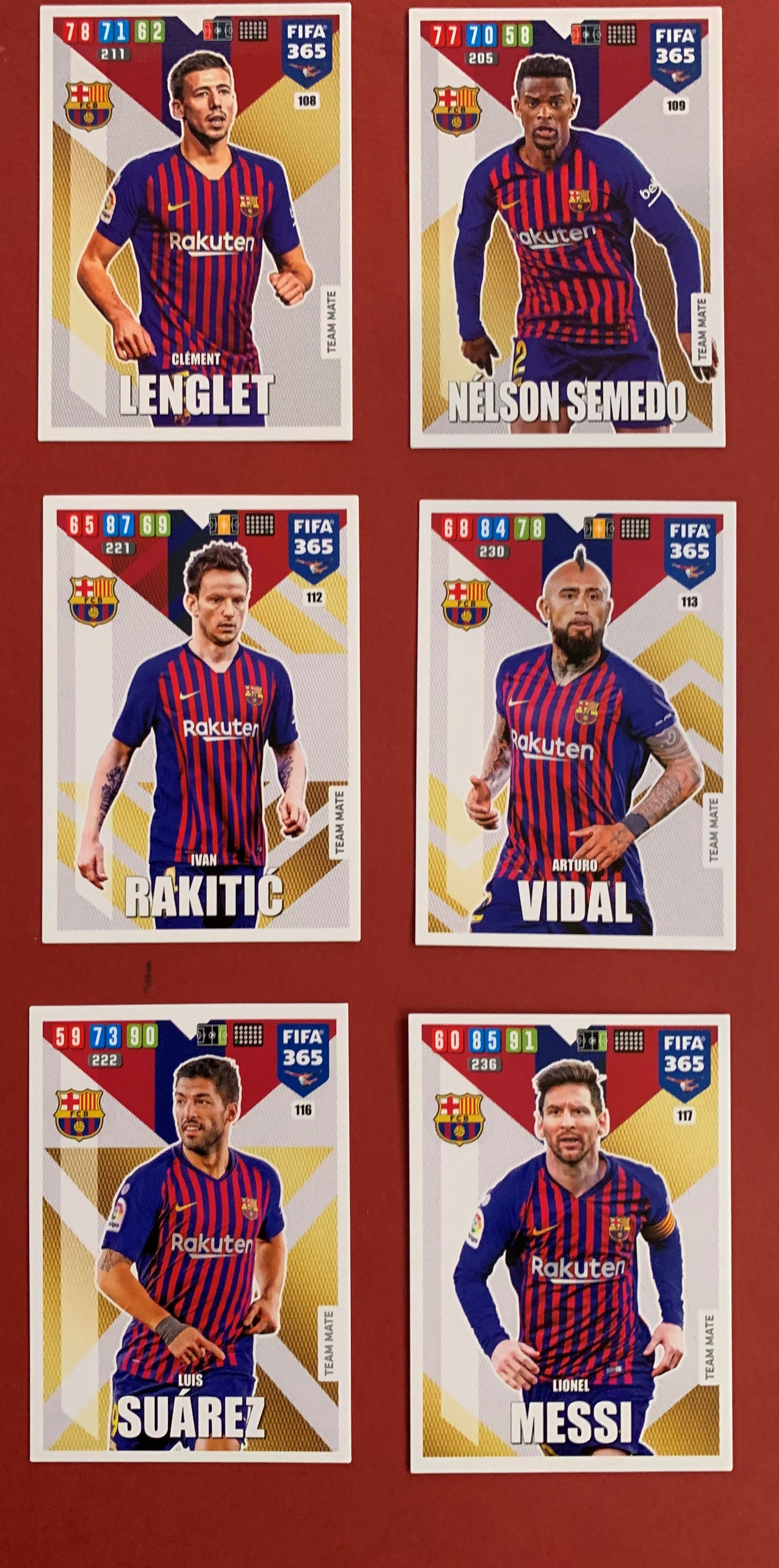 000. FC BARCELONA - KOMPLETT SETT TEAM MATES PANINI FIFA 365 ADRENALYN 2020