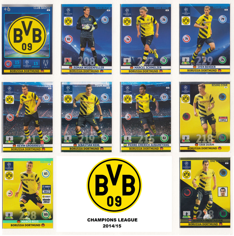 000. BORUSSIA DORTMUND KOMPLETT SETT - CHAMPIONS LEAGUE 2014/15