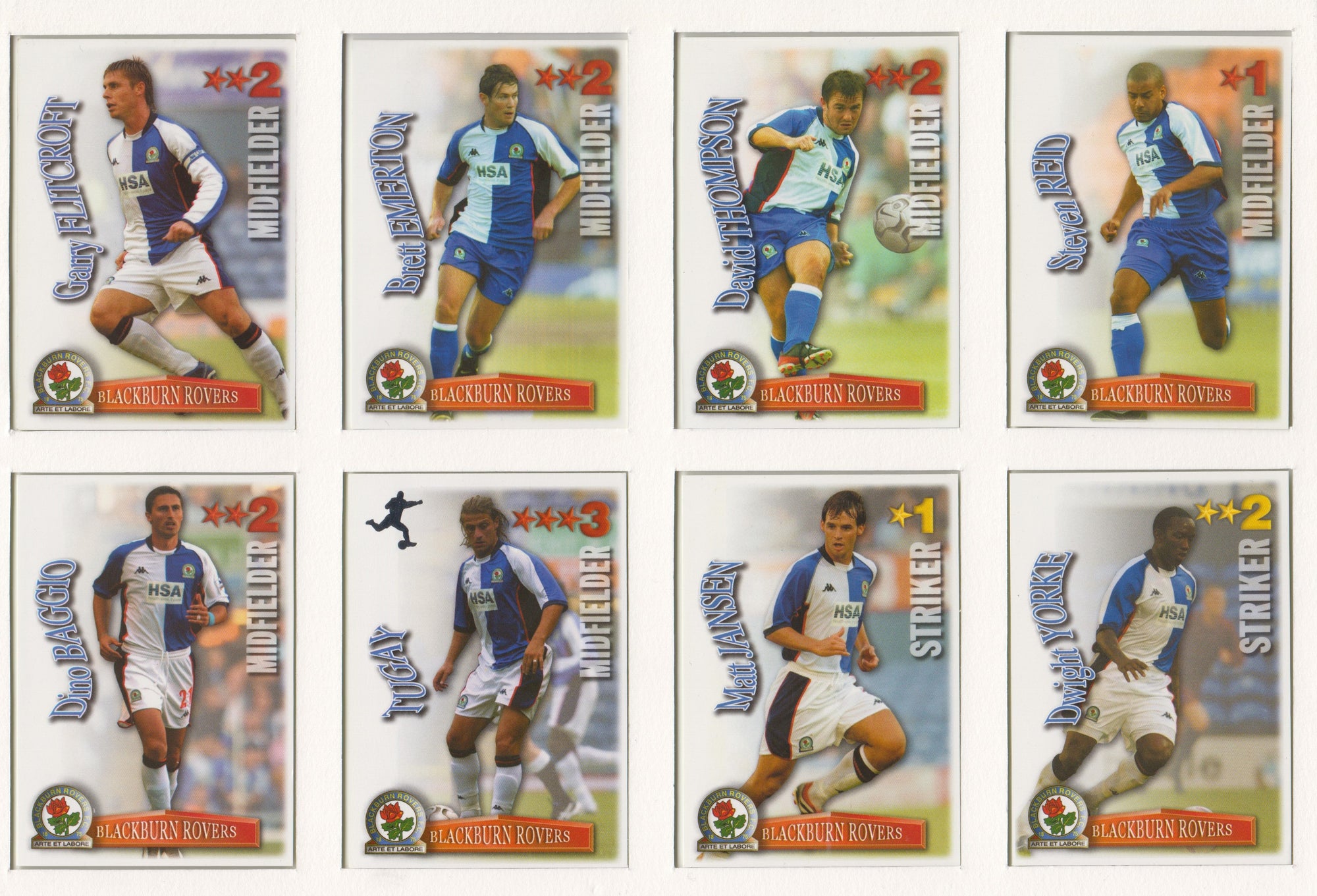 000. BLACKBURN ROVERS - KOMPLETT SETT MED SHOOT OUT PREMIER LEAGUE 2003/04