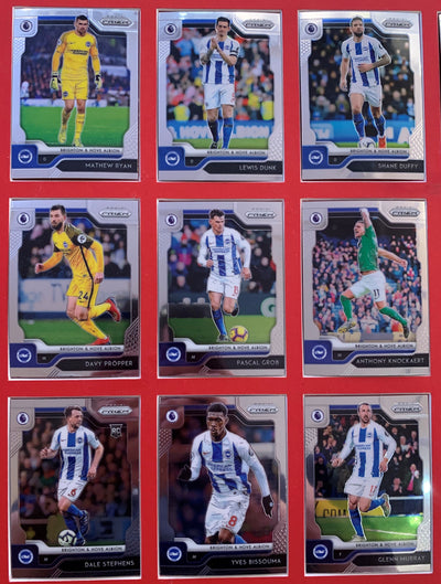 000. BRIGHTON & HOVE ALBION -  KOMPLETT SETT MED PANINI PRIZM PREMIER LEAGUE 2019/20