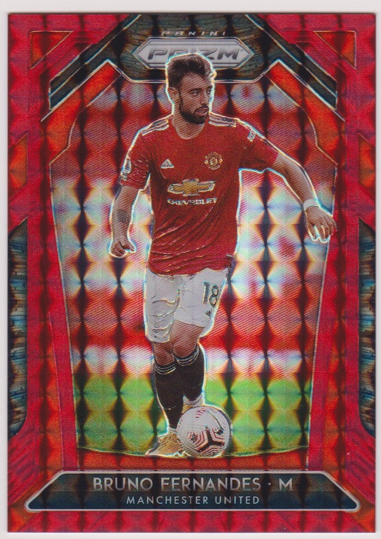 #159. RED MOSAIC PRIZM - 012. BRUNO FERNANDES - MANCHESTER UNITED - CARD 82 OF 159