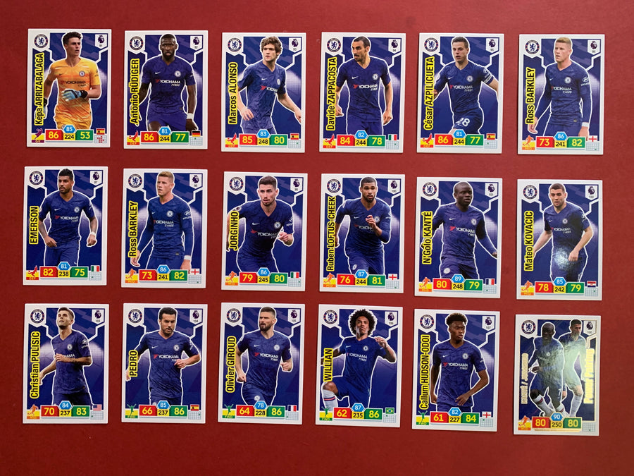 000. CHELSEA - KOMPLETT SETT PANINI PREMIER LEAGUE ADRENALYN 2019/20