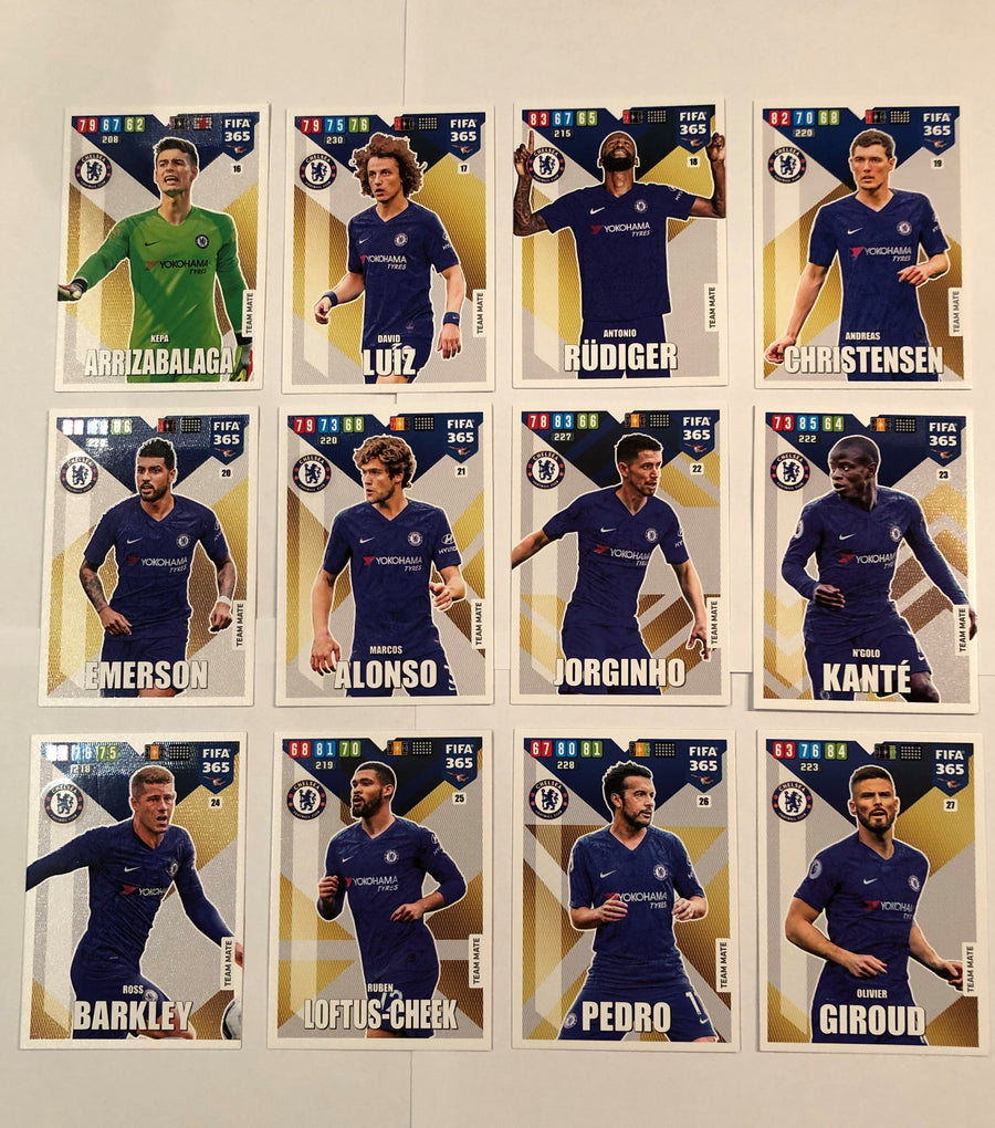 000. CHELSEA - KOMPLETT SETT TEAM MATES PANINI FIFA 365 ADRENALYN 2020