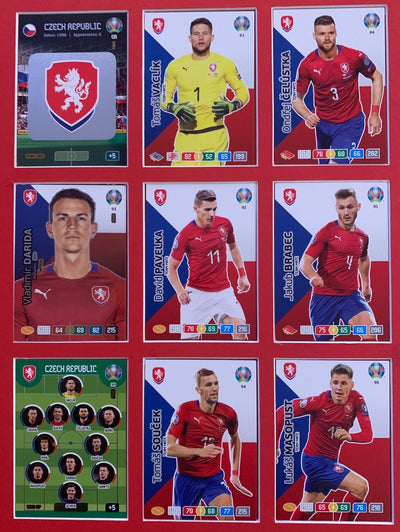 000. CZECH REPUBLIC - KOMPLETT SETT MED 18 KORT - PANINI EURO 2020