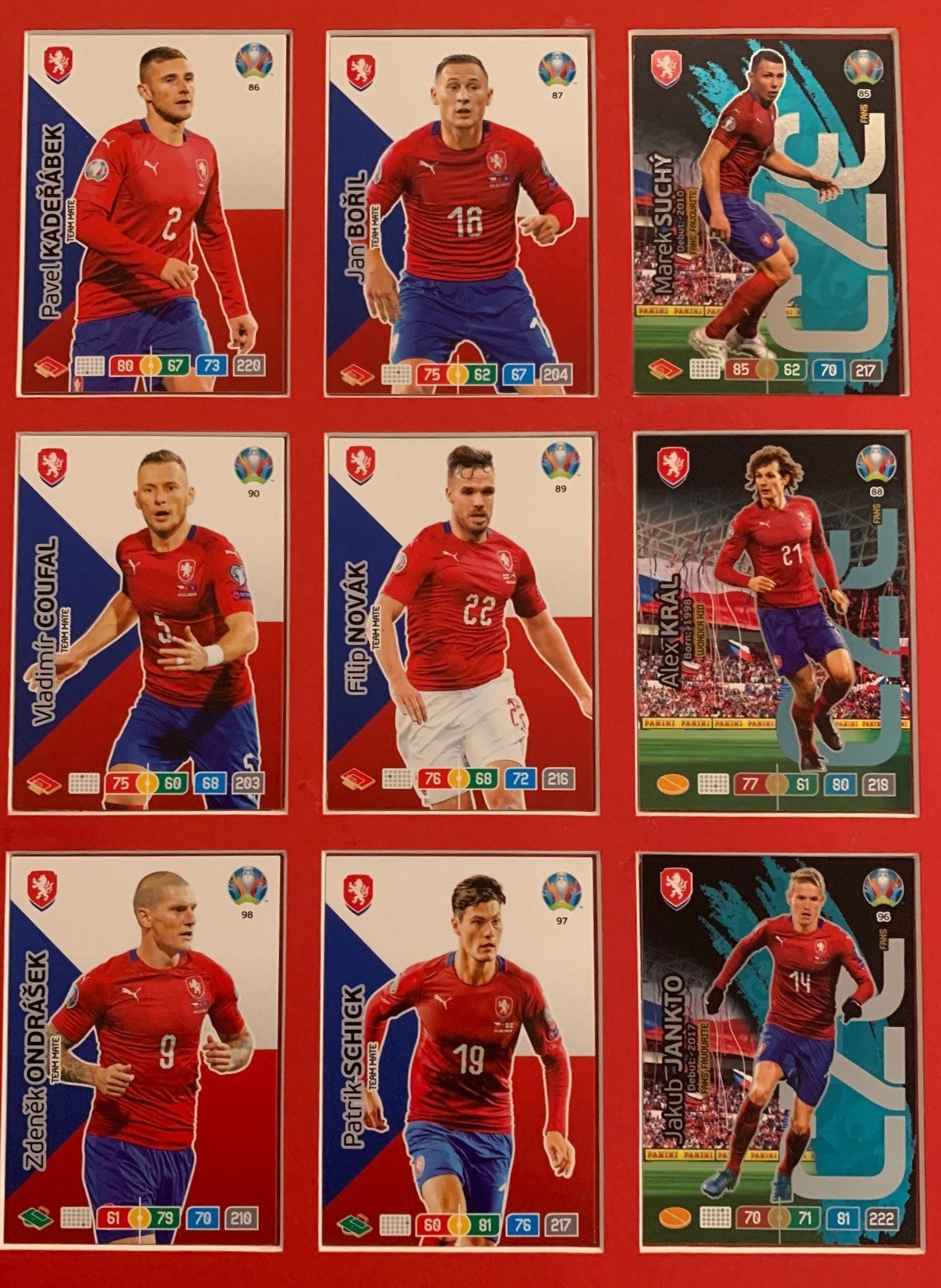 000. CZECH REPUBLIC - KOMPLETT SETT MED 18 KORT - PANINI EURO 2020