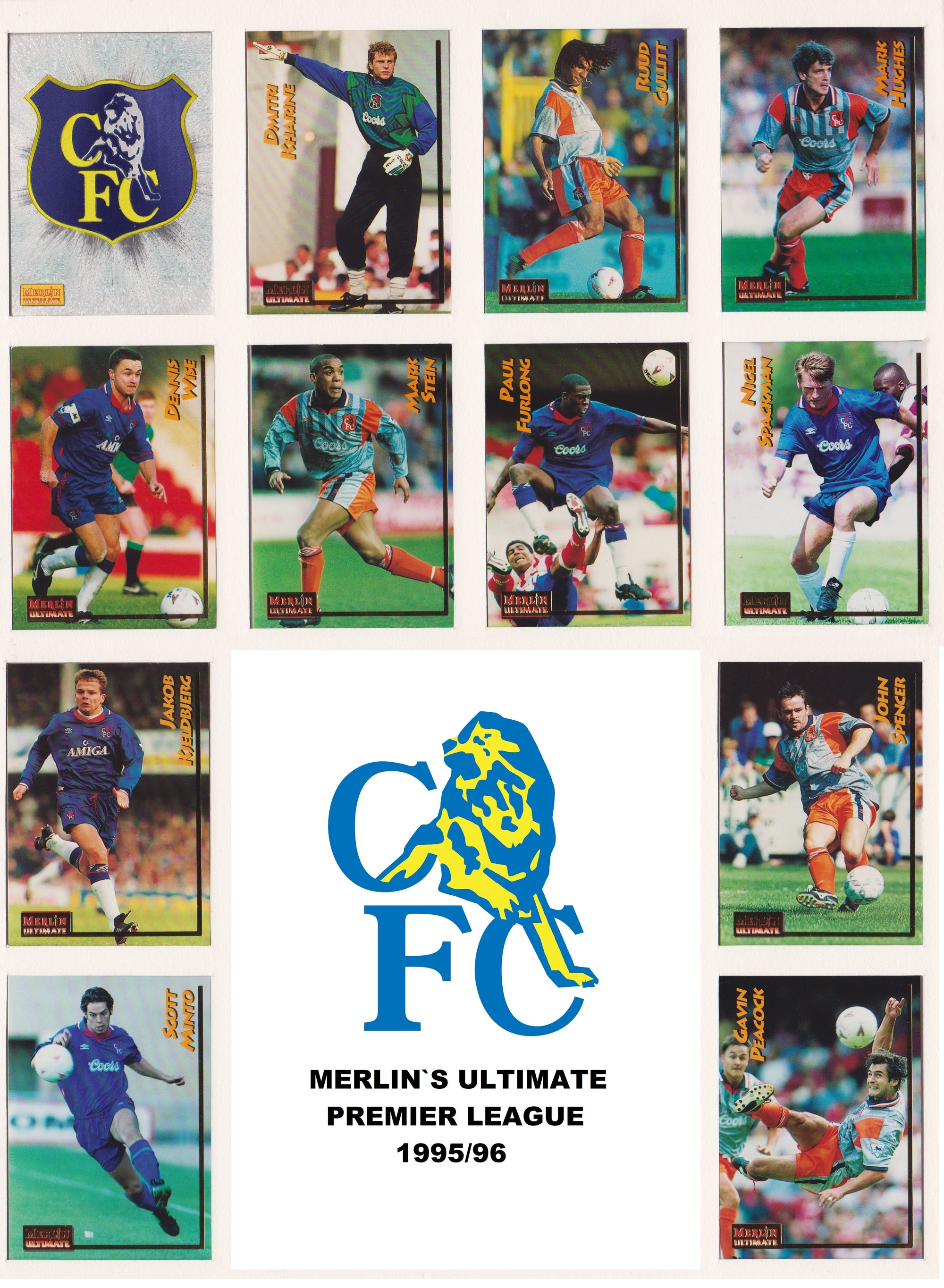 000. CHELSEA - KOMPLETT SETT MERLIN`S ULTIMATE 1995/96