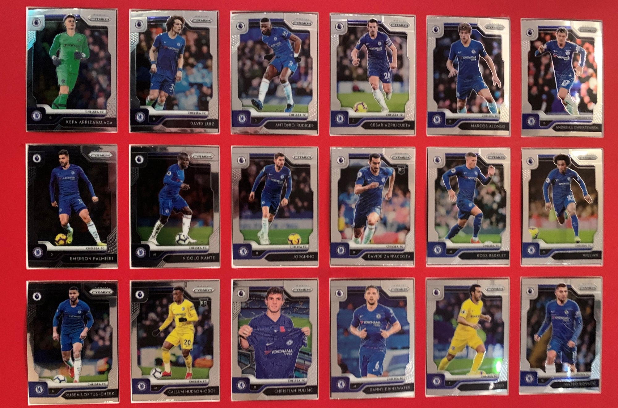 000. CHELSEA -  KOMPLETT SETT MED PANINI PRIZM PREMIER LEAGUE 2019/20