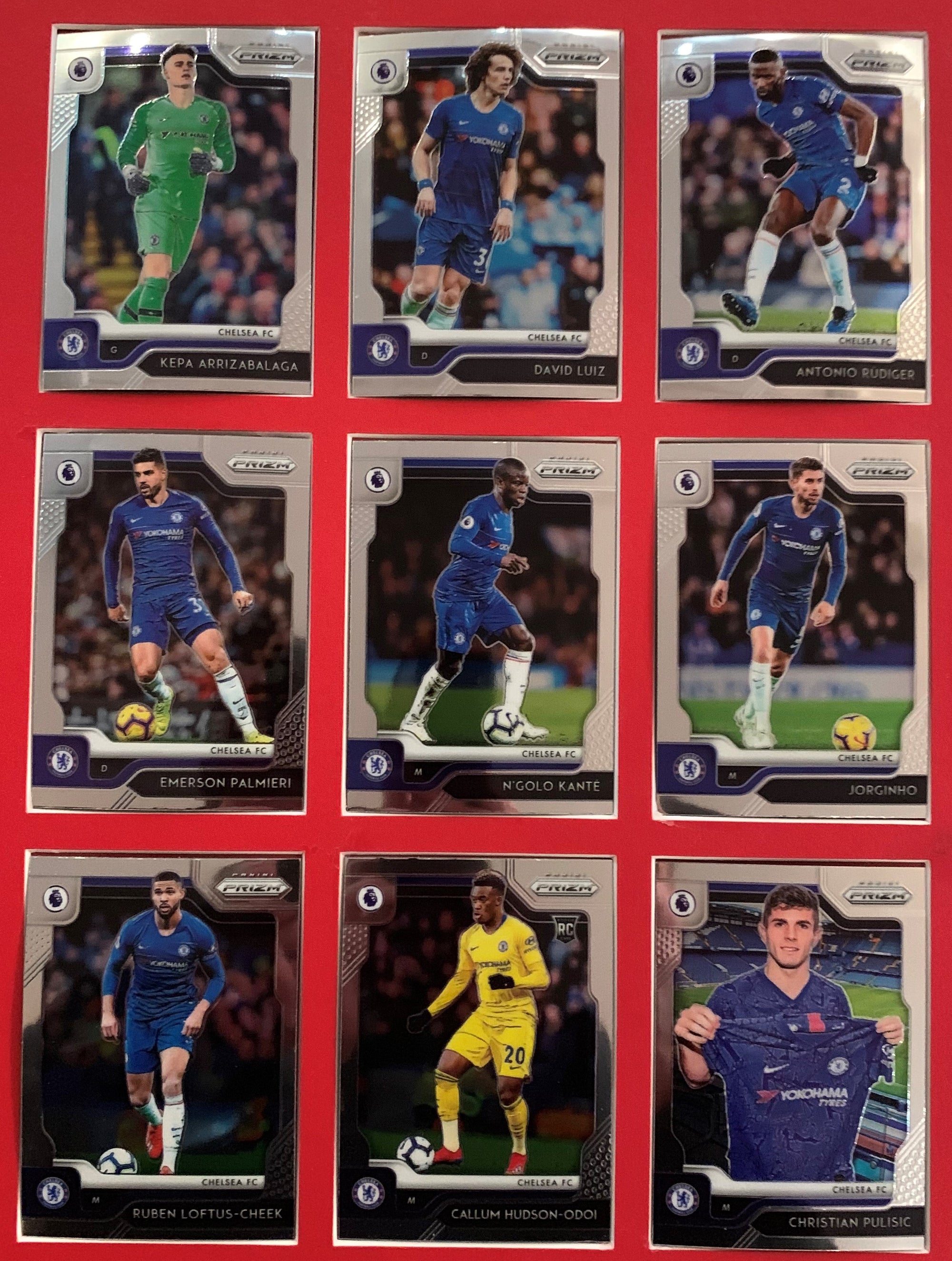 000. CHELSEA -  KOMPLETT SETT MED PANINI PRIZM PREMIER LEAGUE 2019/20