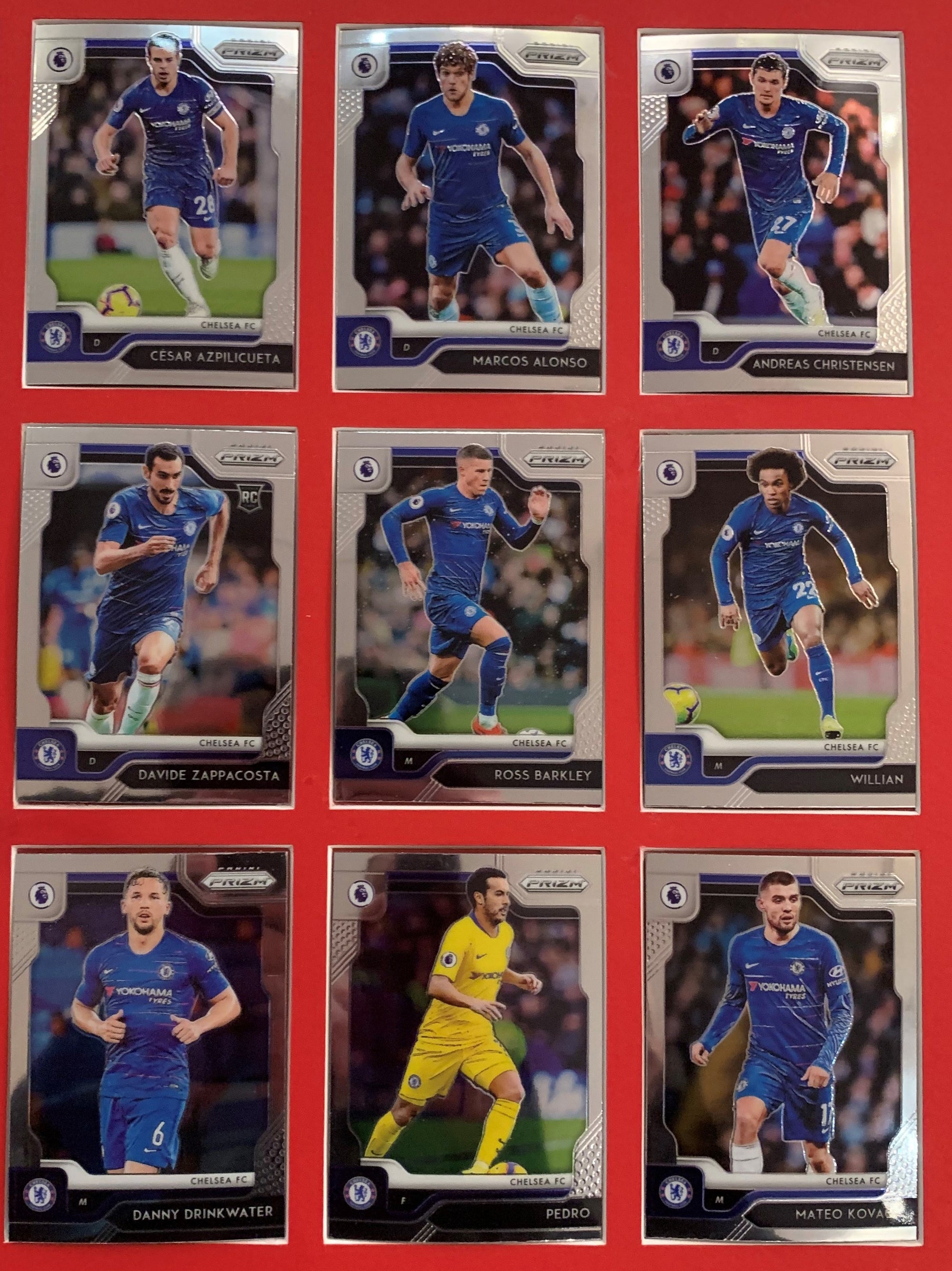 000. CHELSEA -  KOMPLETT SETT MED PANINI PRIZM PREMIER LEAGUE 2019/20
