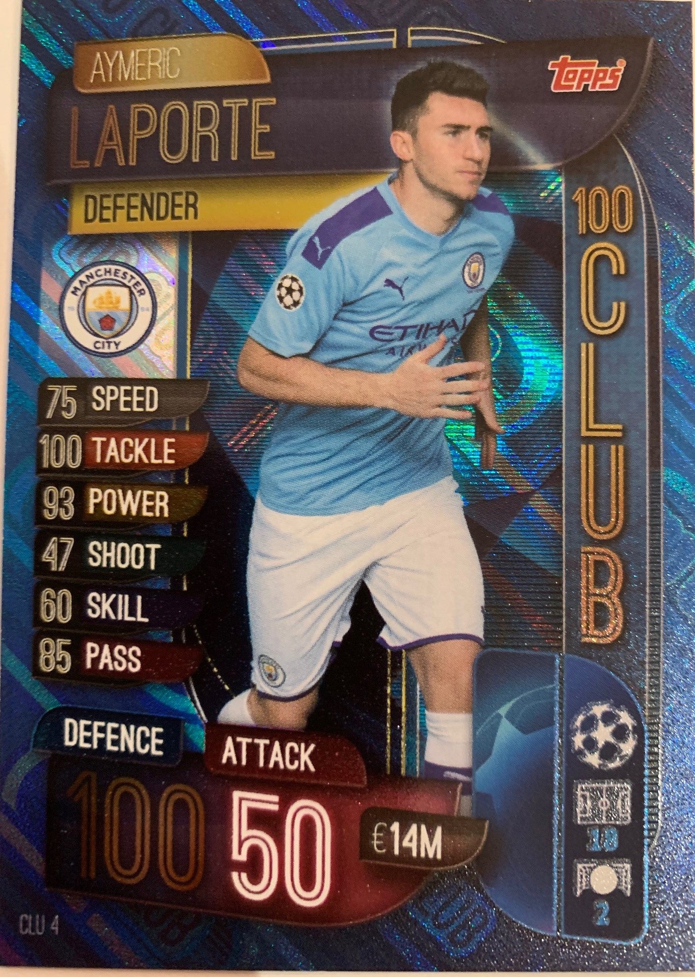 CLU04. AYMERIC LAPORTE - MANCHESTER CITY - 100CLUB