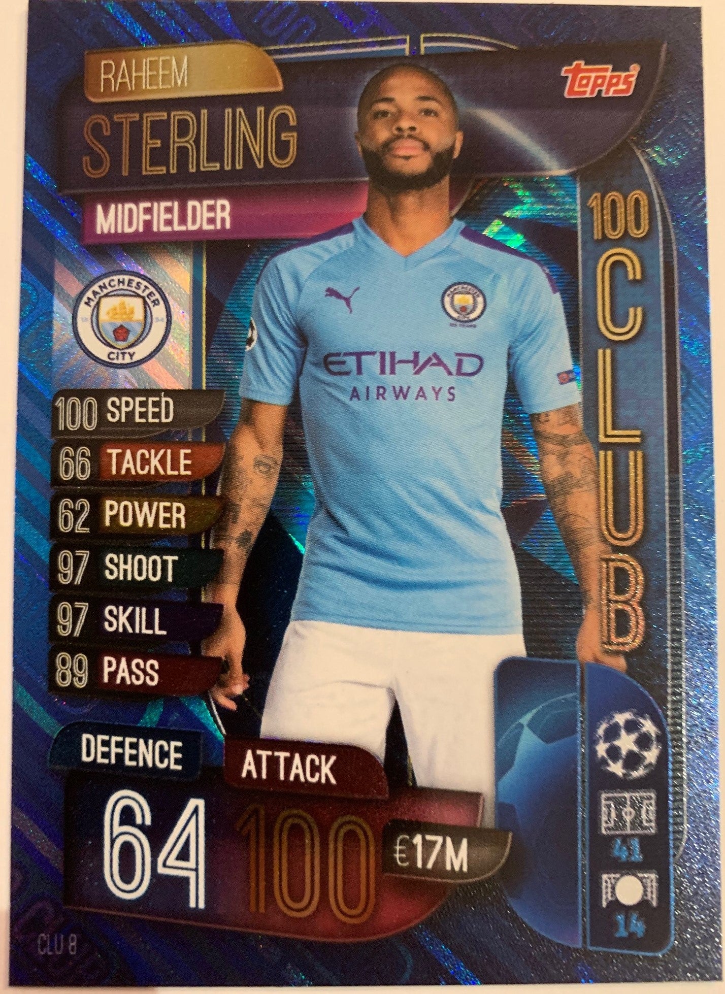 CLU08. RAHEEM STERLING - MANCHESTER CITY - 100CLUB