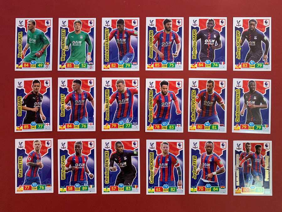 000. CRYSTAL PALACE - KOMPLETT SETT PANINI PREMIER LEAGUE ADRENALYN 2019/20