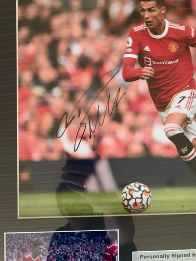 CRISTIANO RONALDO - SIGNERT BILDE MED EKTEHETSBEVIS/COA