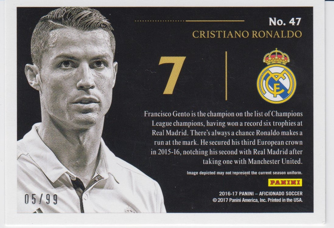 047. CRISTIANO RONALDO - REAL MADRID - ARTIST`S PROOF RED #/99