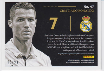 047. CRISTIANO RONALDO - REAL MADRID - ARTIST`S PROOF RED #/99