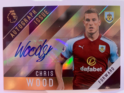 CHRIS WOOD - BURNLEY - TOPPS PREMIER GOLD 2017 - AUTOGRAPH ISSUE