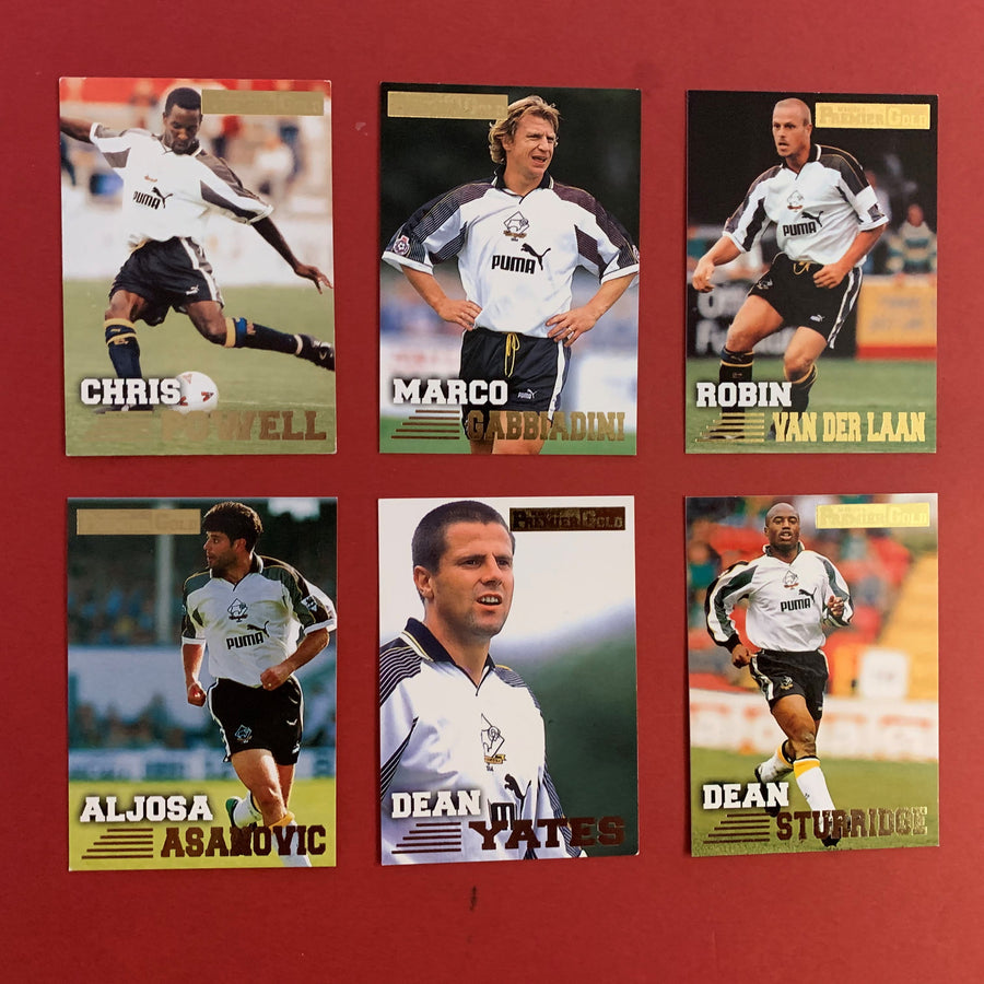 DERBY COUNTY - KOMPLETT SETT MED MERLIN`S PREMIER GOLD 1997