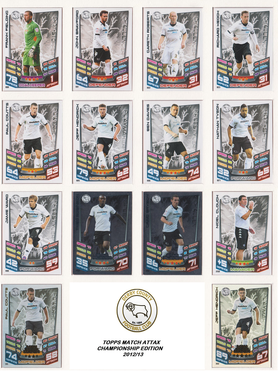 000. DERBY COUNTY - TOPPS MATCH ATTAX CHAMPIONSHIP EDITION 2012/13