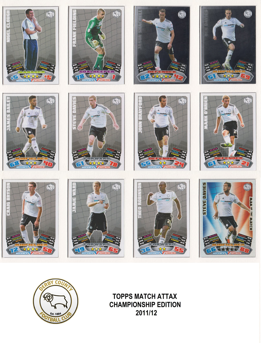 000. DERBY COUNTY - TOPPS MATCH ATTAX CHAMPIONSHIP EDITION 2011/12