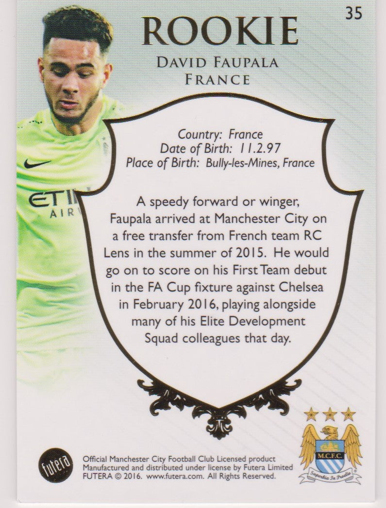 035. DAVID FAUPALA - ROOKIE - MANCHESTER CITY