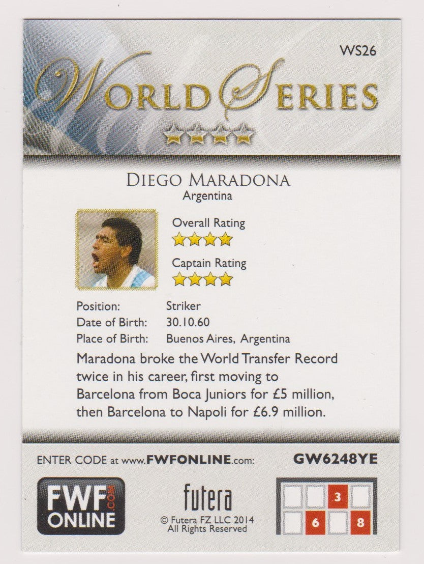 WS 26. DIEGO MARADONA - ARGENTINA - WORLD SERIES