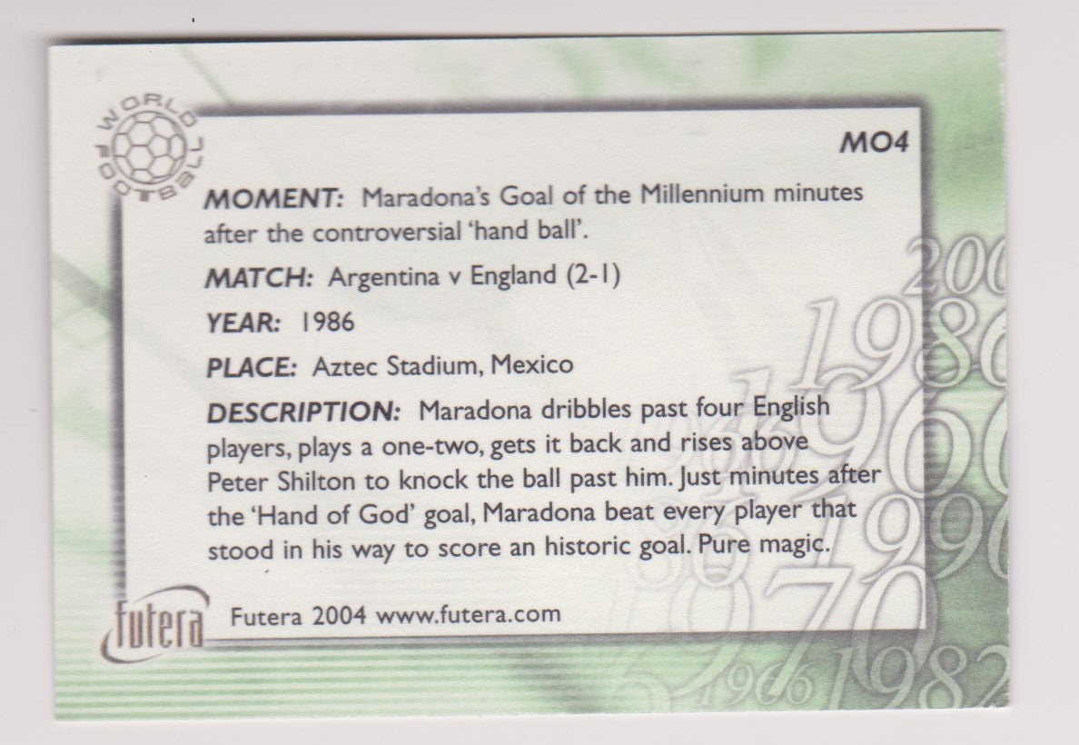 MO4. DIEGO MARADONA - ARGENTINA - MOMENTS IN FOOTBALL