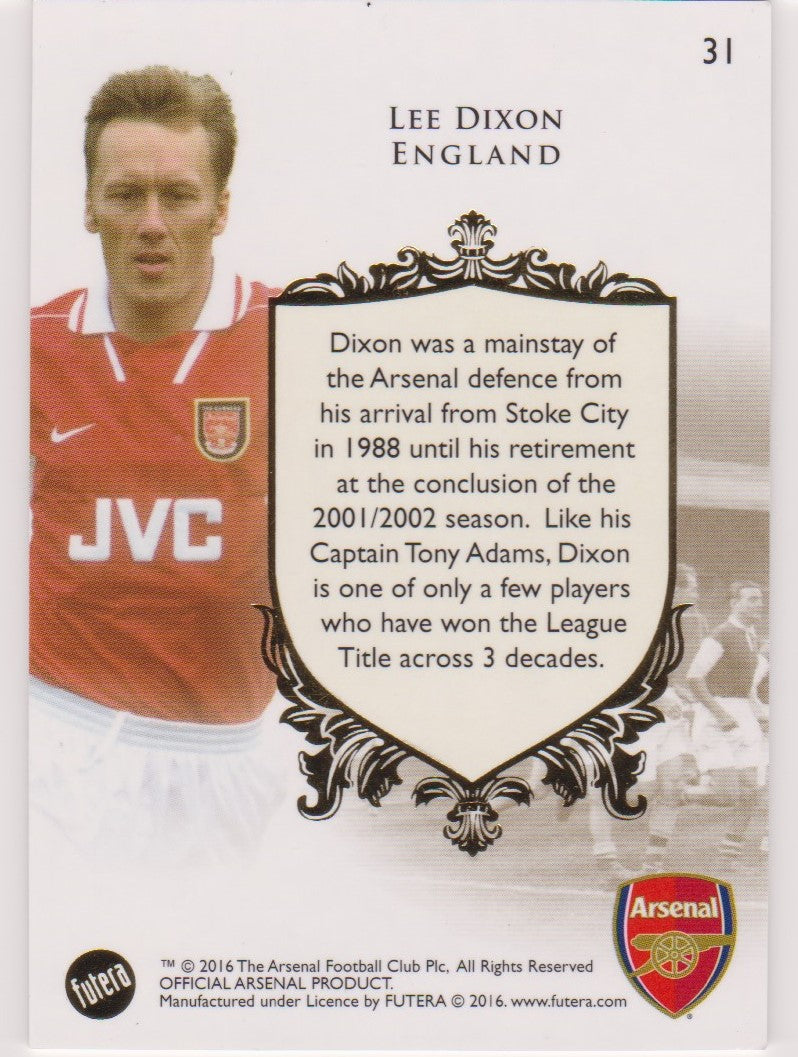 031. LEE DIXON - THE GREATS - ARSENAL
