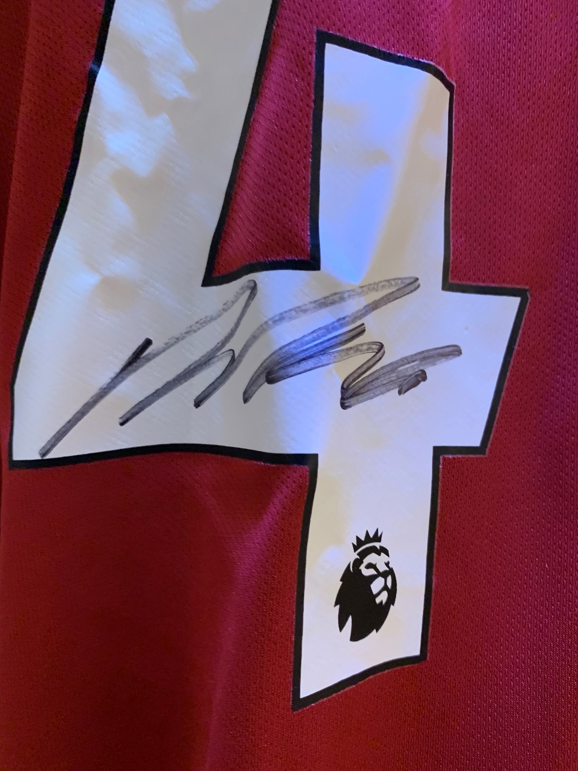 DECLAN RICE - SIGNERT DRAKT MED EKTEHETSBEVIS/COA