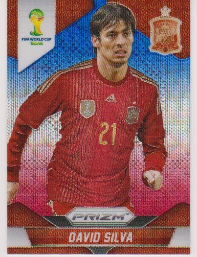 175. DAVID VILLA - SPAIN - RED, BLUE AND WHITE PRIZM