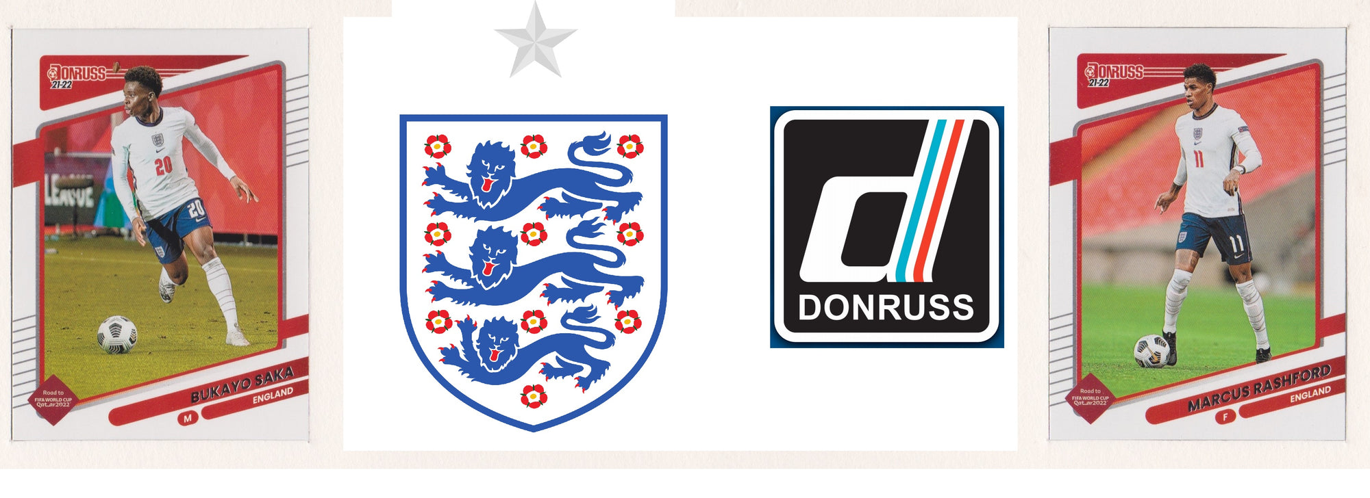 ENGLAND - COMPLETE TEAMSET - DONRUSS ROAD TO QATAR 2022 - BASE