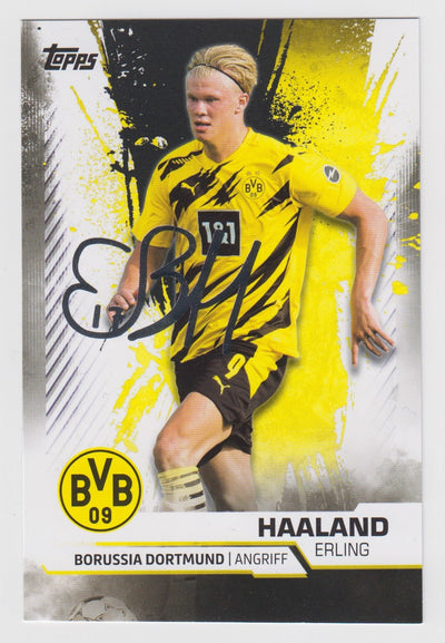 029. ERLING HAALAND - BORUSSIA DORTMUND - TOPPS REPRINT AUTO CARD