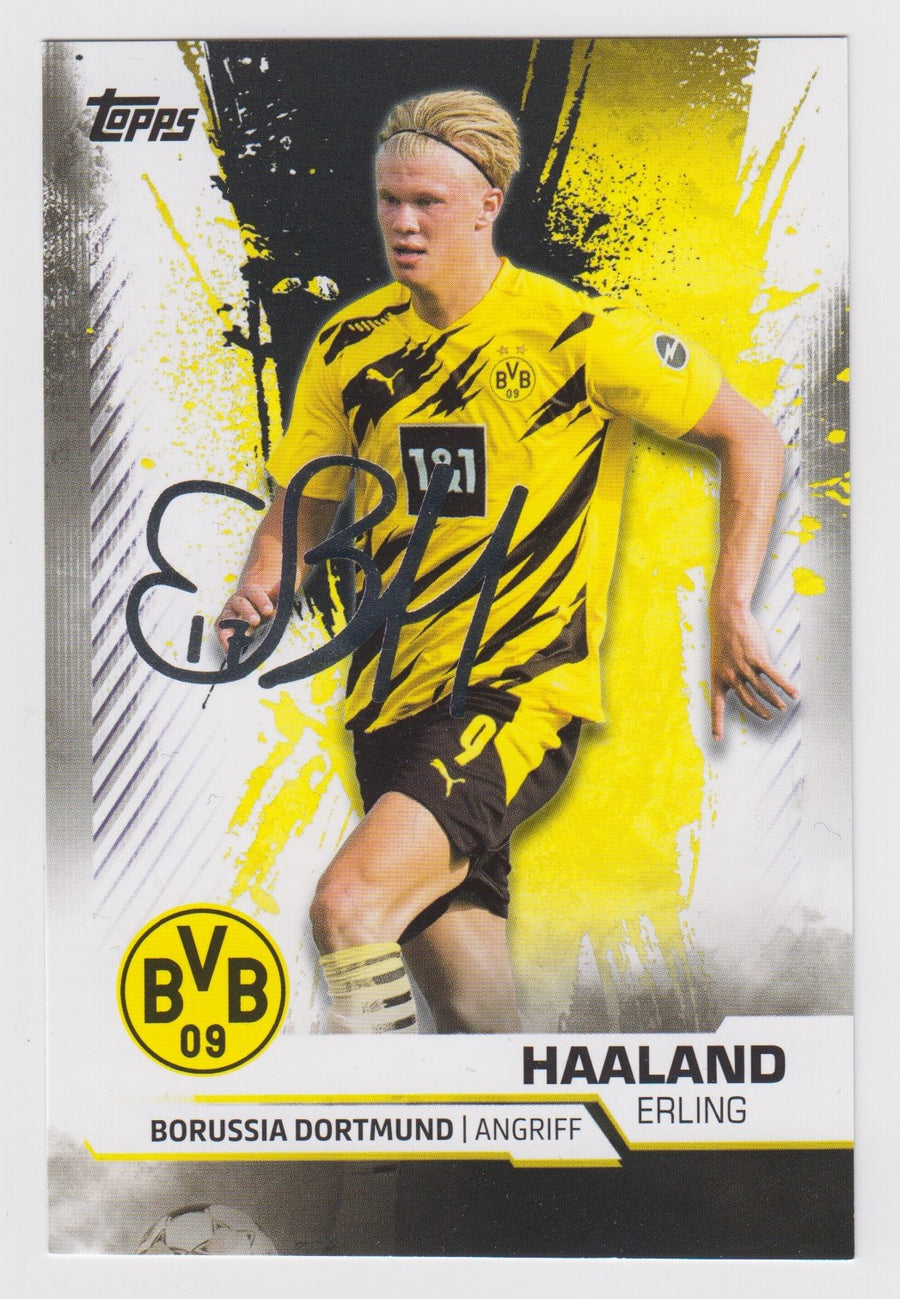 029. ERLING HAALAND - BORUSSIA DORTMUND - TOPPS REPRINT AUTO CARD