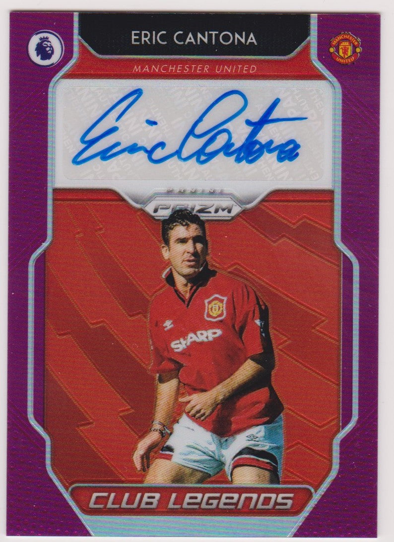 CL-ECA. ERIC CANTONA - CLUB LEGENDS SIGNATURES - PANINI PRIZM PREMIER LEAGUE - CARD NR.43 OF 99