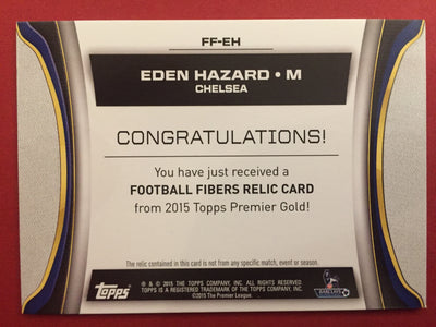 EDEN HAZARD - PLAYER WORN MEMORABILIA