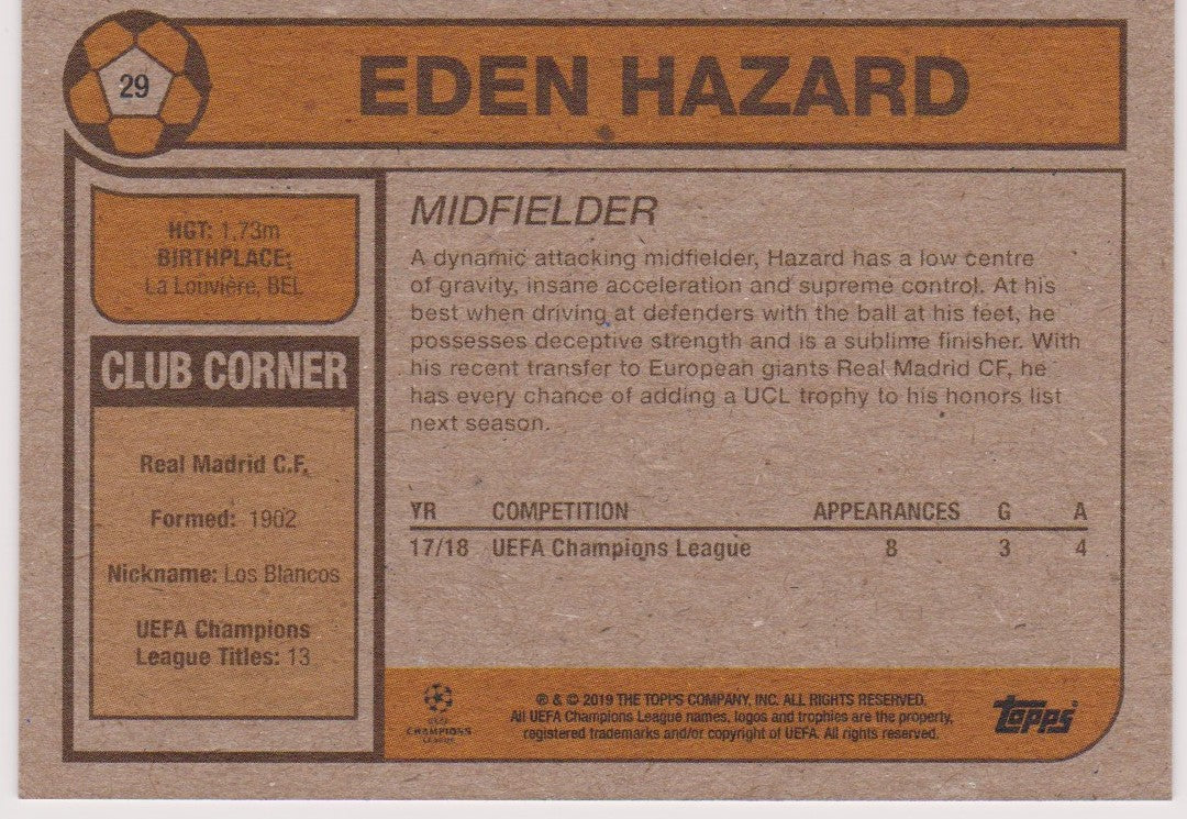 029. EDEN HAZARD - REAL MADRID - PR.642