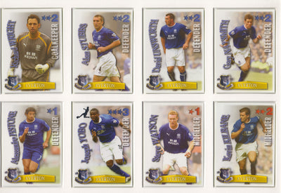 000. EVERTON - KOMPLETT SETT MED SHOOT OUT PREMIER LEAGUE 2003/04
