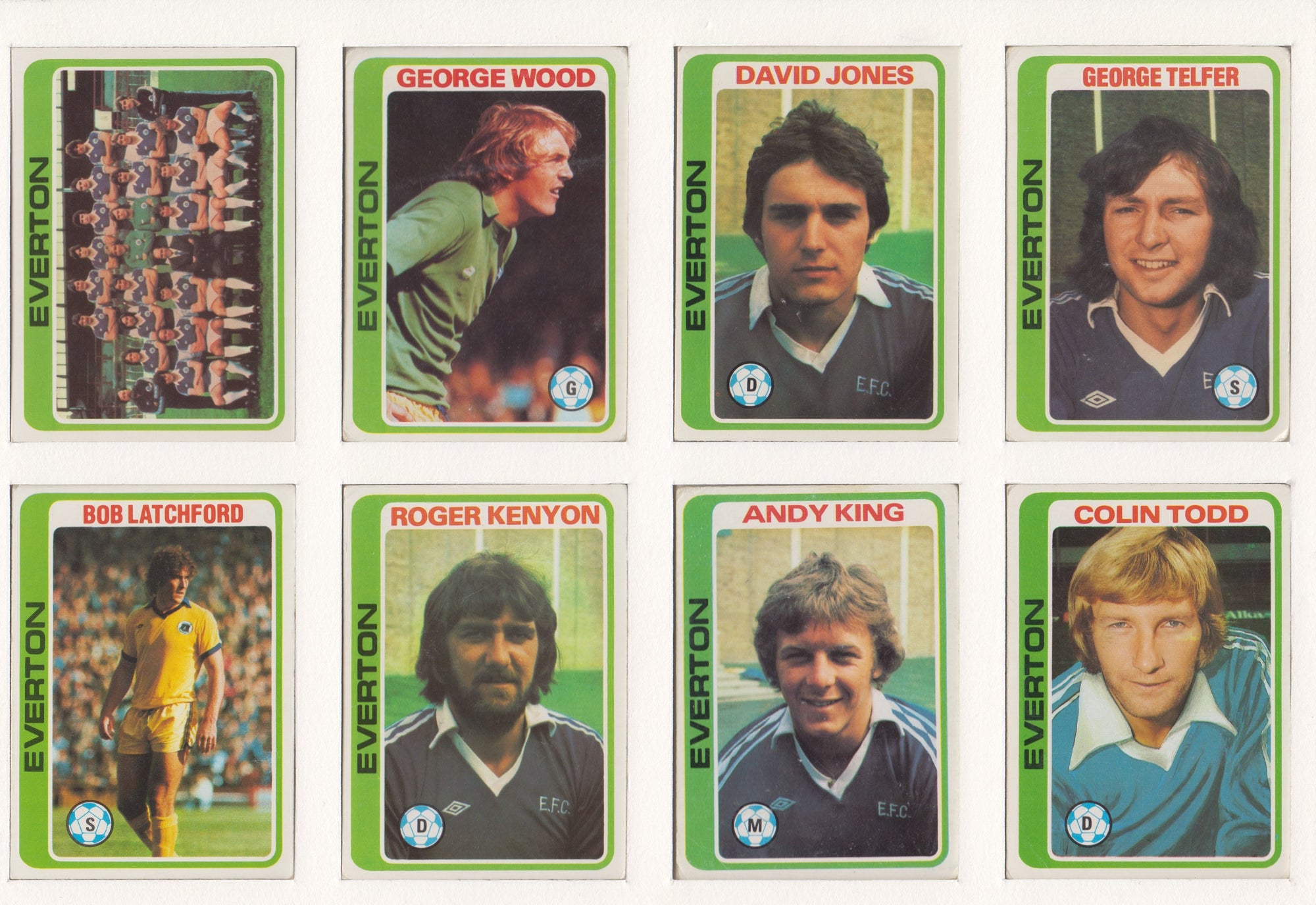 000. EVERTON - KOMPLETT SETT MED FOTBALLKORT FRA TOPPS 1979/80