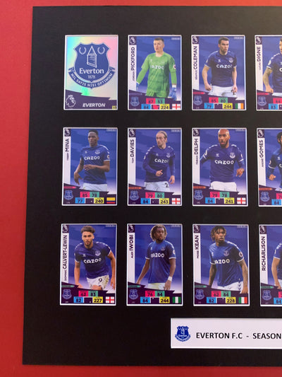 EVERTON F.C FOTBALLKORTMONTASJE FRA PREMIER LEAGUE SESONGEN 2020/21